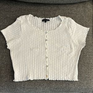 Cotton Candy LA ribbed knit crop top size L